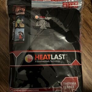 HeatLast Women’s Thermal Fleece Base Layer Top Black XL NWT